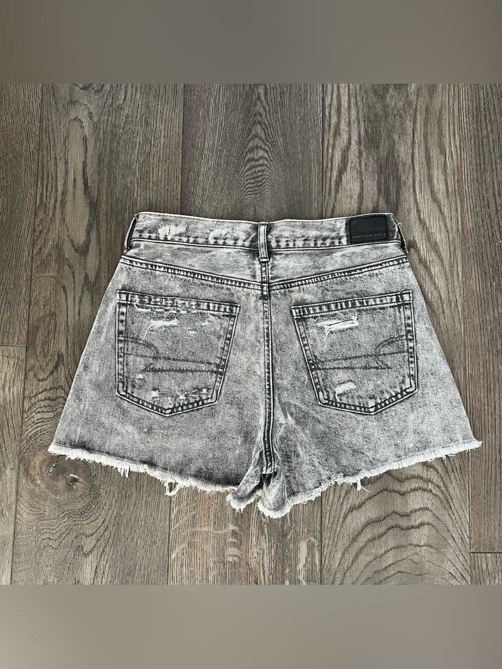 AMERICAN EAGLE AE Super Hi-Rise Festival Denim Jean Shorts Size 4 - Picture 2 of 7
